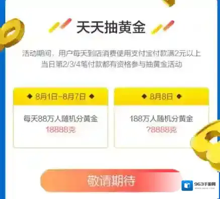《支付宝》无现金周抽黄金的方法介绍