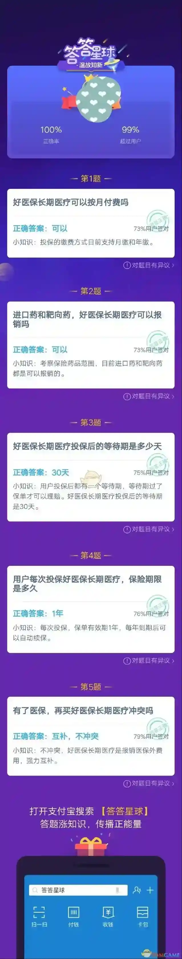 答答星球【你真的了解健康险吗】专场活动答案