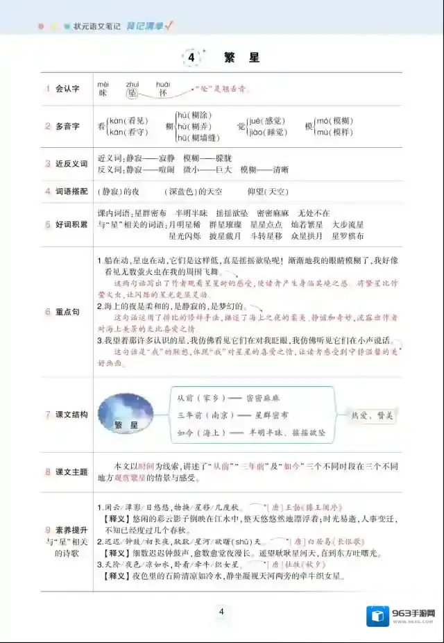 状元语文笔记资源