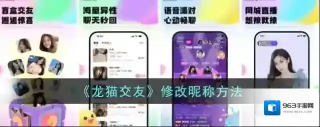 《龙猫交友》修改昵称方法