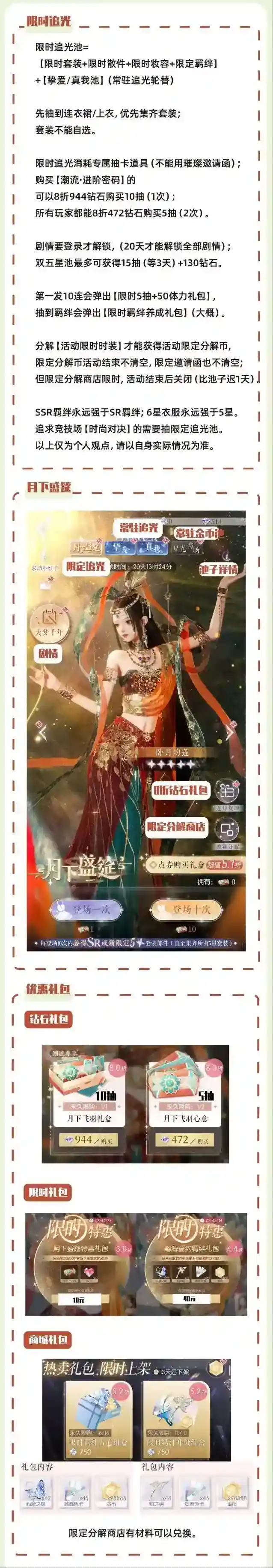 以闪亮之名月下盛筵活动攻略 月下盛筵玩法介绍
